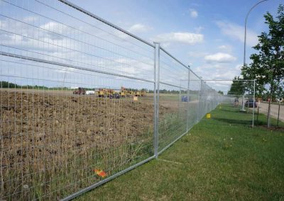 Temporary fence at Edmonton construction site