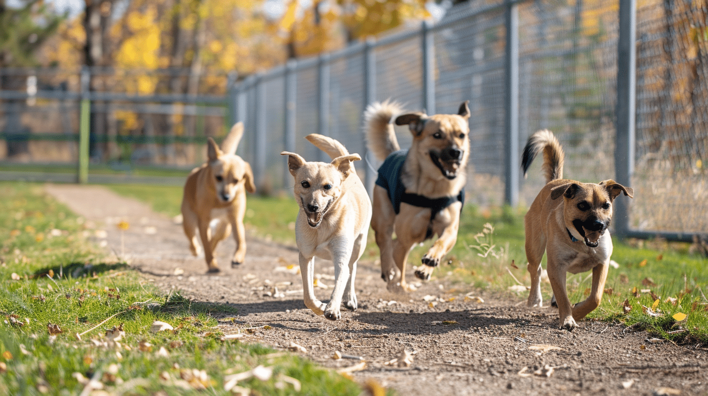 dog run in an edmonton summer