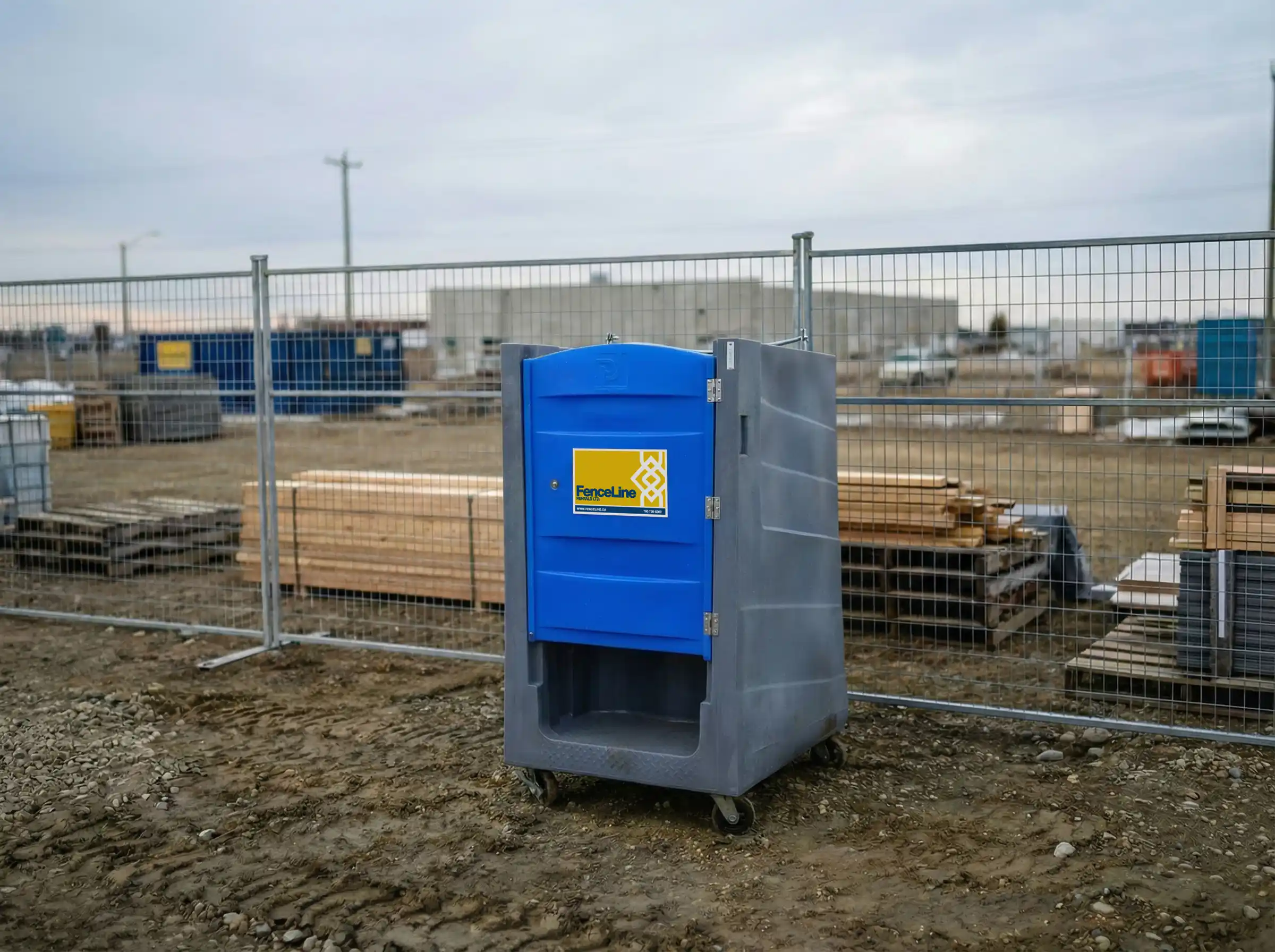 Halfway roller toilet designed for projects requiring frequent relocation.